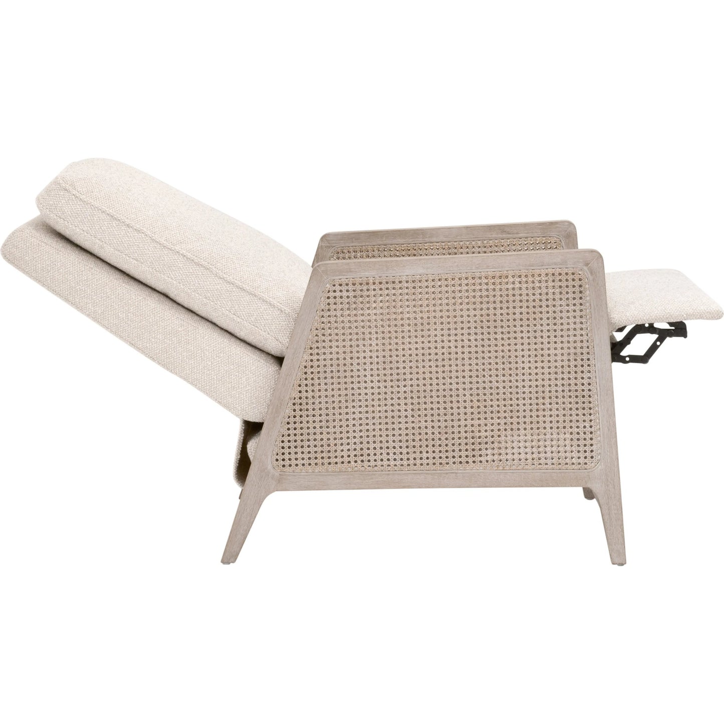 010 SI-2374649 | Additional Silo | Leone Recliner by Essentials For Living in livesmart gellar, linen, natural gray oak, cane. Made from solid oak wood, rattan in a transitional style.