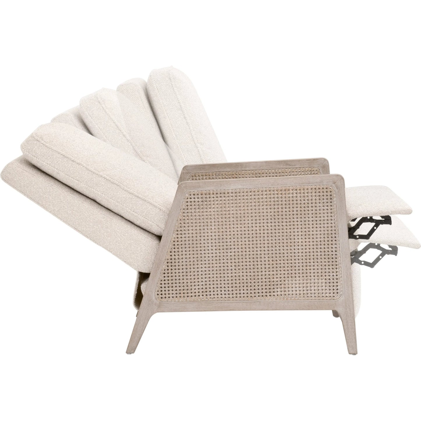 008 SI-2374649 | Additional Silo | Leone Recliner by Essentials For Living in livesmart gellar, linen, natural gray oak, cane. Made from solid oak wood, rattan in a transitional style.