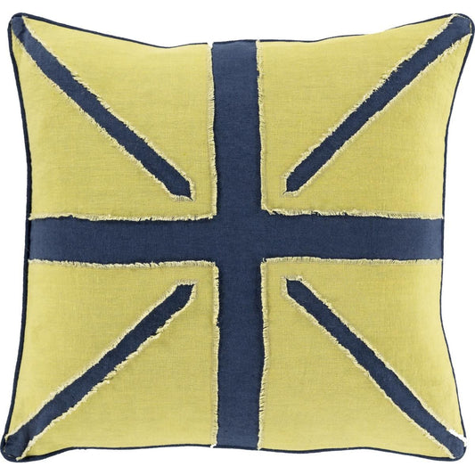 Linen Flag Pillow - 13403 by Surya. Made from 100% linen in a modern style.