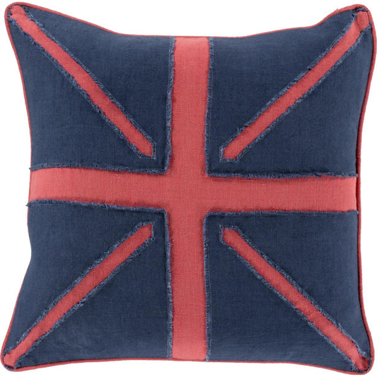 Linen Flag Pillow - 13403 by Surya. Made from 100% linen in a modern style.