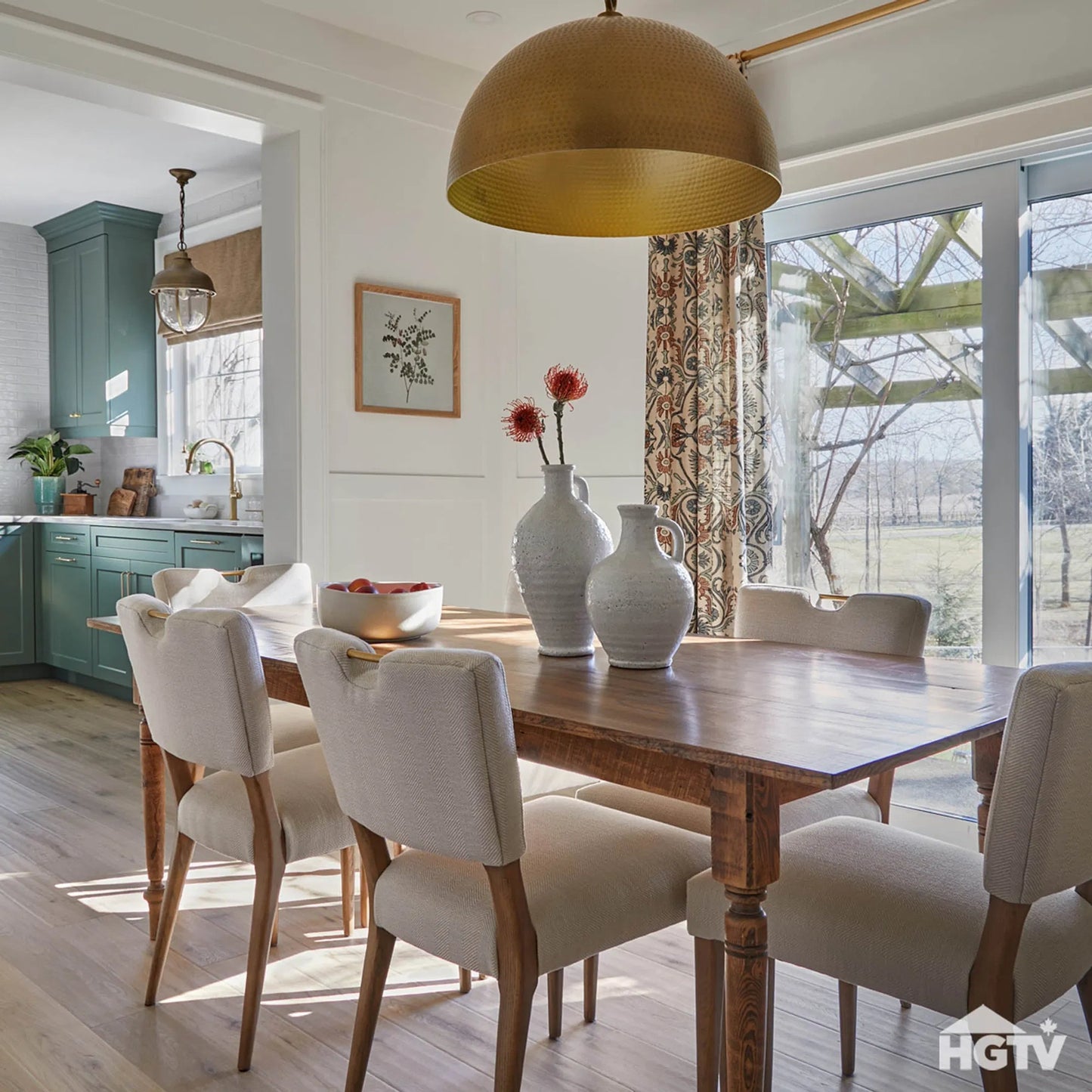 014 SI-2004315 | Lifestyle | Luella Dining Chair by LH Imports in sandy beige/cool brown legs and brown. Made from ash, pu foam, polyester fiber, polyester in a modern style.