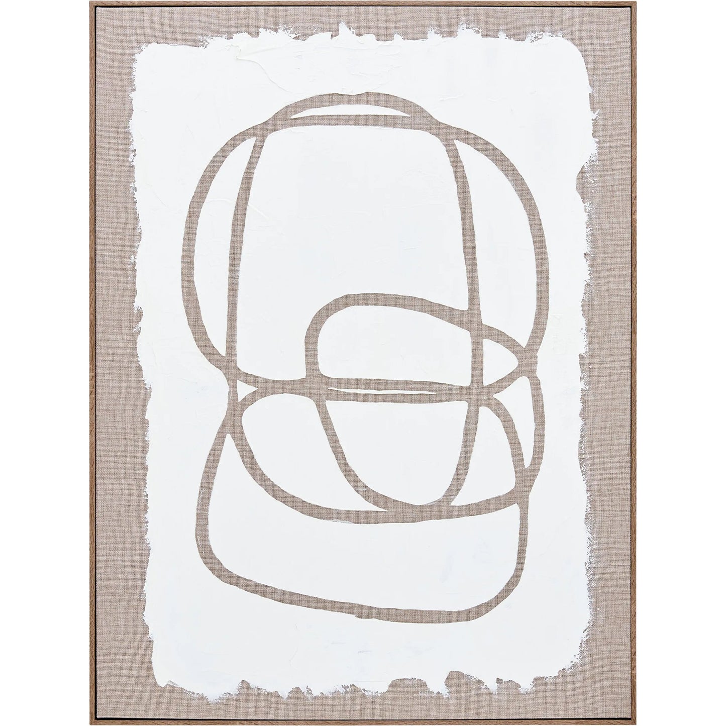 000 SI-2632190 | Primary Silo | Lines Framed Art by Livabliss in beige and hand painted. Made from canvas, polystyrene in a unique style.