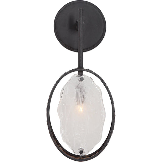 Maxin Sconce by Uttermost in bronze. Made from iron, glass in a modern style.