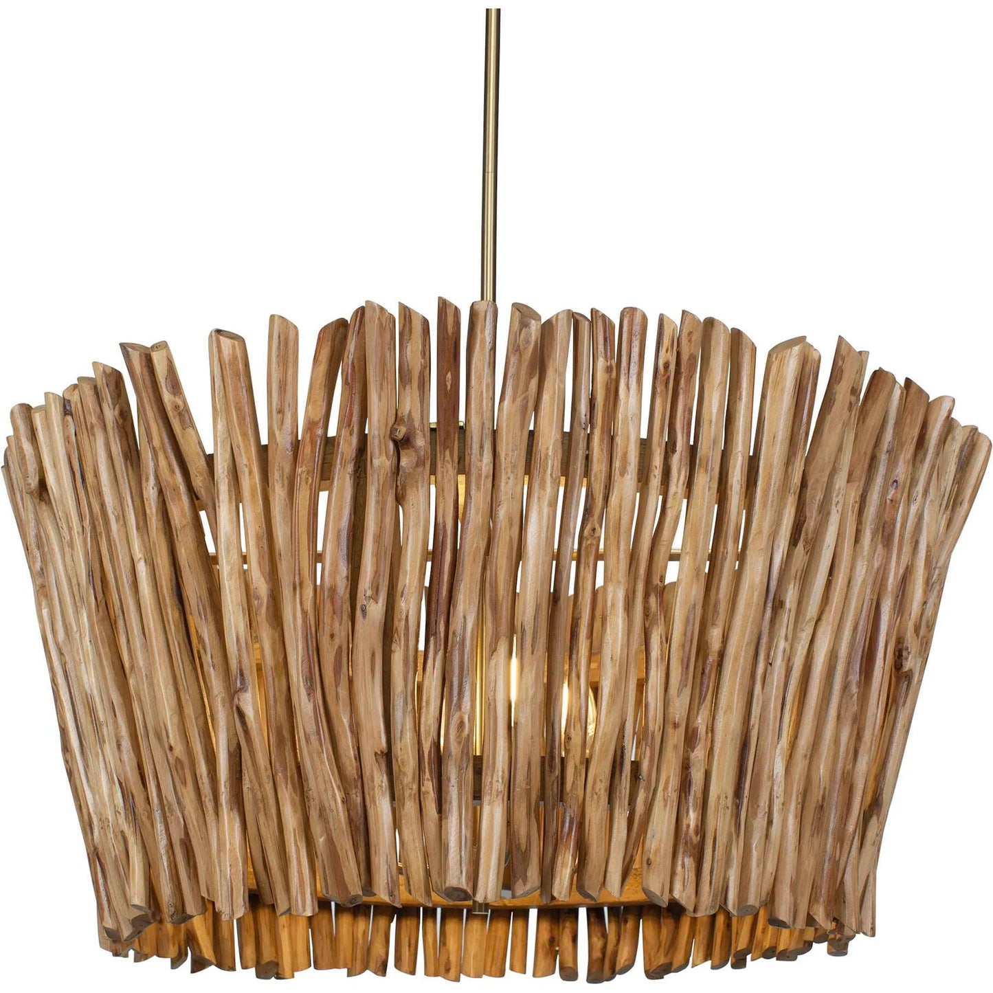 001 SI-2386635 | Primary Silo | Rhea 4 Light Branch Chandelier by Uttermost in brass. Made from iron, wood in a unique style.
