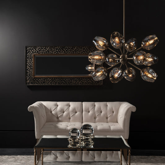 Chet Sputnik Chandelier by Uttermost. Made from steel, glass in a modern style.