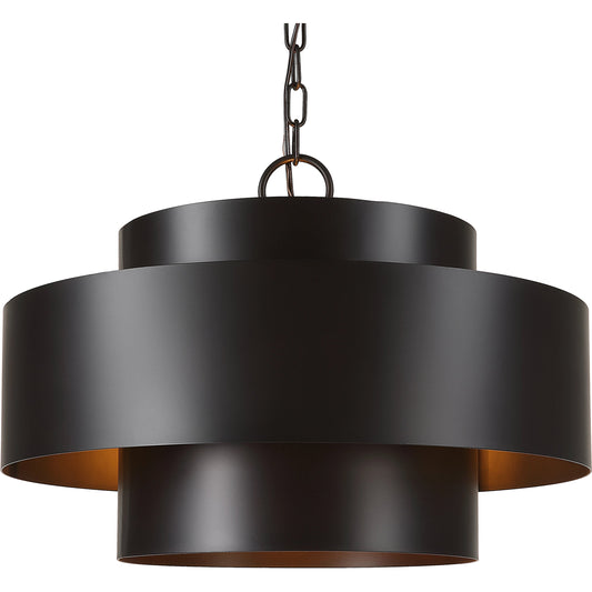 Youngstown 4 Light Pendant by Uttermost in dark bronze. Made from steel in a modern style.