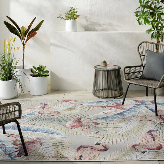 Lakeside Rug - 500193 by Livabliss in light slate, cream, olive, blue, rust, dark brown. Made from face: 100% polypropylene, warp: 100% polypropylene in a unique style.