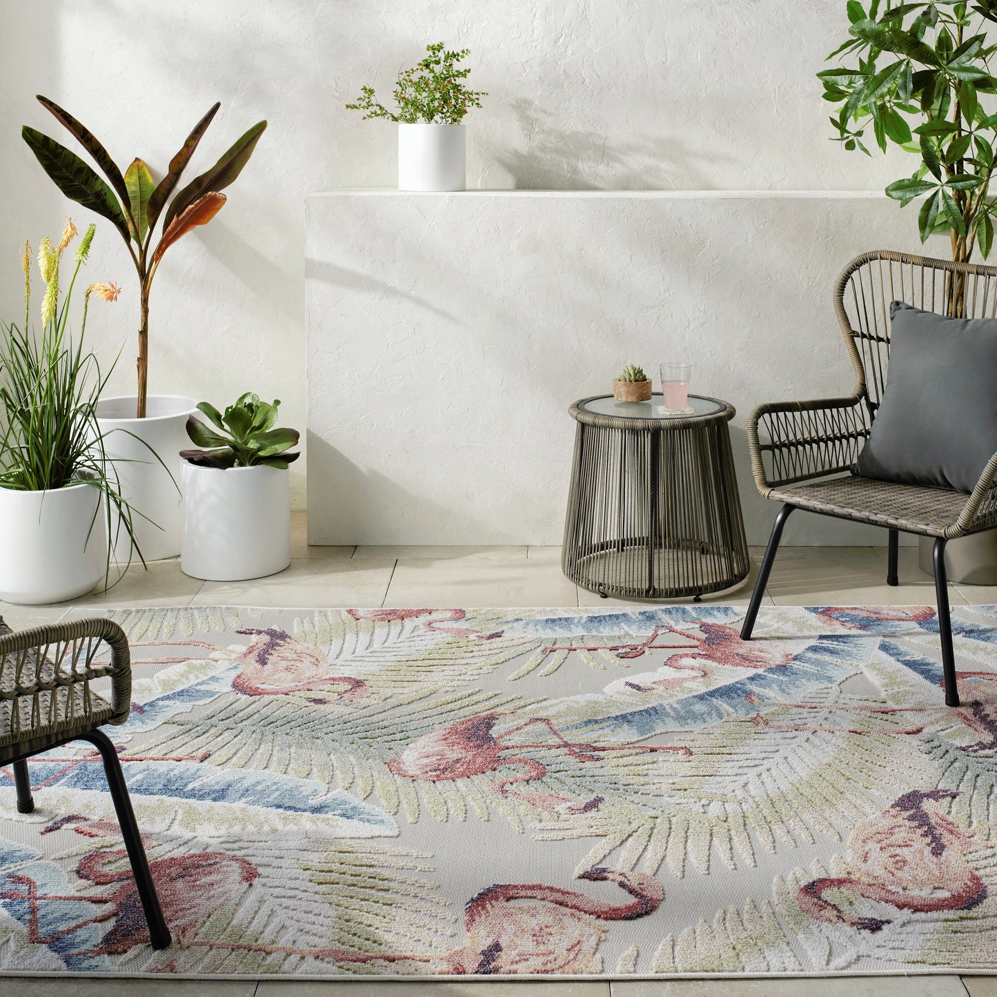 006 SI-2054017,SI-2054018,SI-2054019,SI-2054020 | Lifestyle | Lakeside Rug - 500193 by Livabliss in light slate, cream, olive, blue, rust, dark brown. Made from face: 100% polypropylene, warp: 100% polypropylene in a unique style.