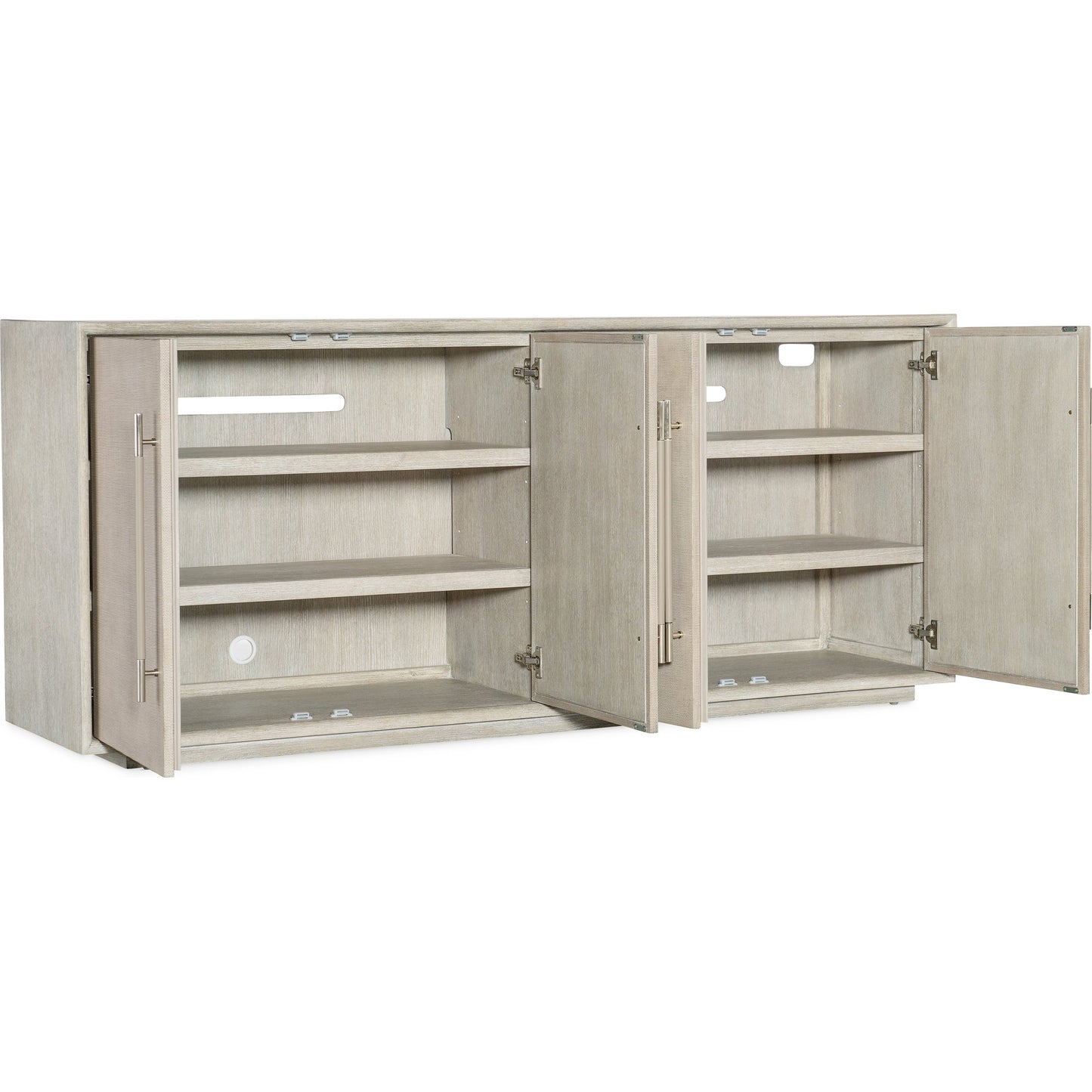 003 SI-2133624 | Additional Silo | Modern Mood Entertainment Console by Hooker Furniture. Made from oak veneers, raffia in a modern style.