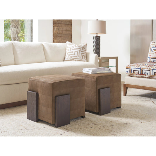 Hamden Leather Ottoman by Tommy Bahama Home. Made from unique in a modern style.