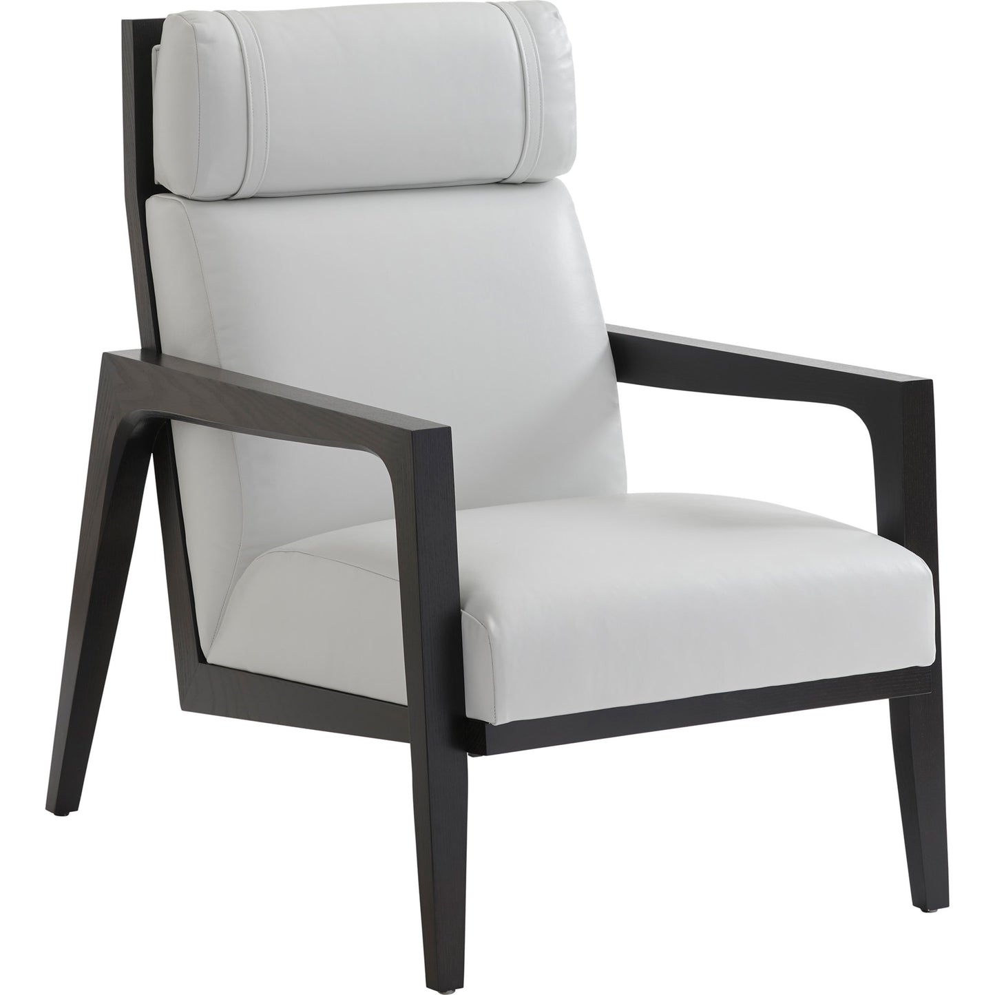001 SI-1823502 | Additional Silo | Covina Leather Chair by Tommy Bahama Home in charcoal. Made from unique in a transitional style.