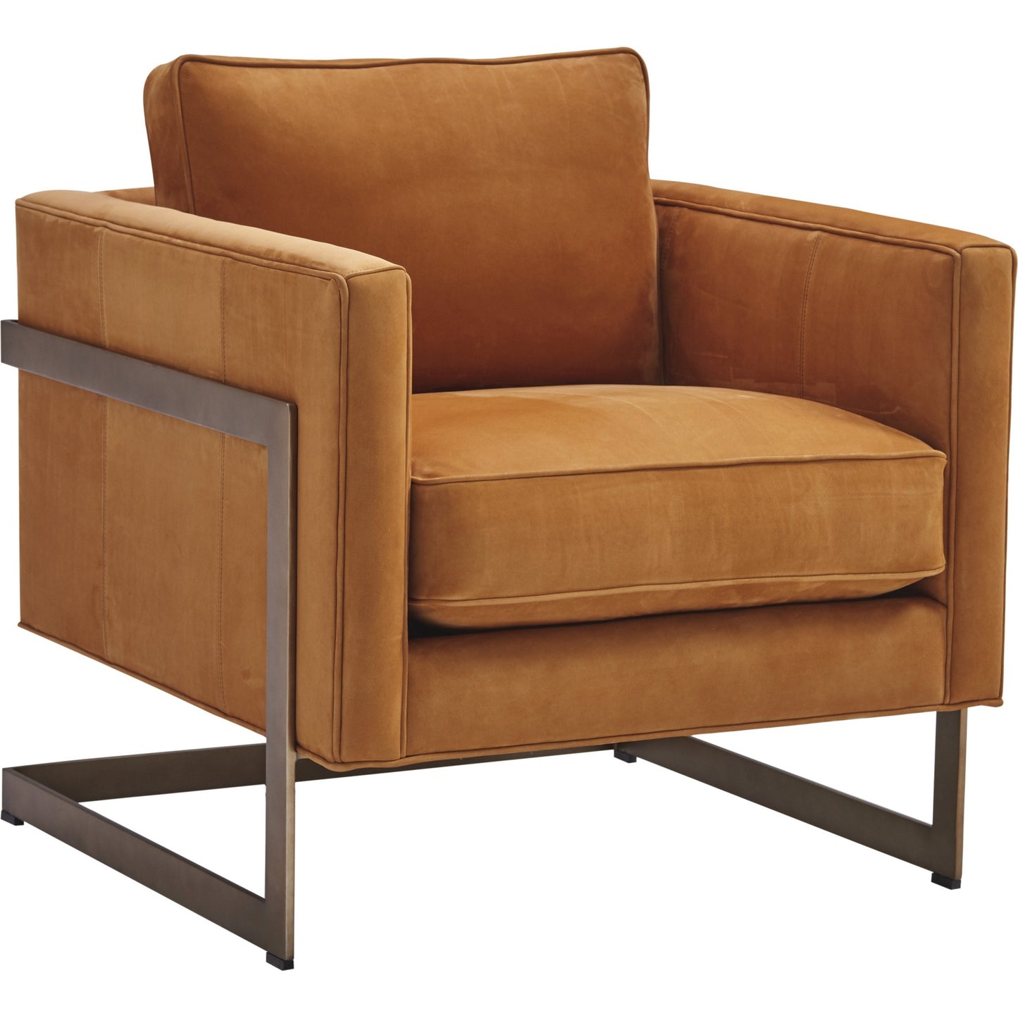001 SI-1770813 | Additional Silo | Winthrop Leather Chair by Lexington in butterscotch and leather. Made from unique in a modern style.