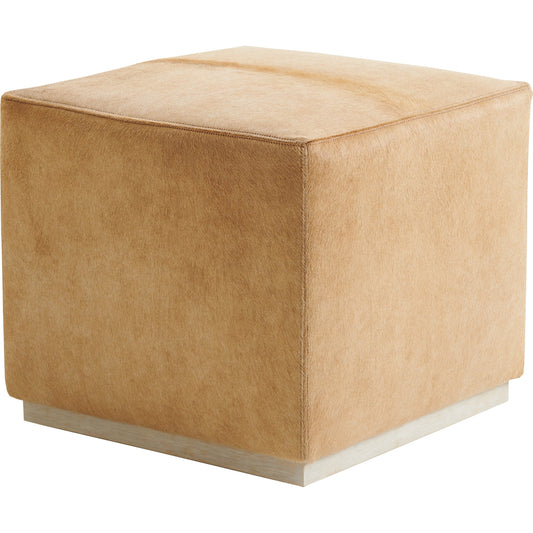 001 SI-1770674 | Primary Silo | Colby Leather Ottoman by Barclay Butera. Made from hide on hair leather in a transitional style.