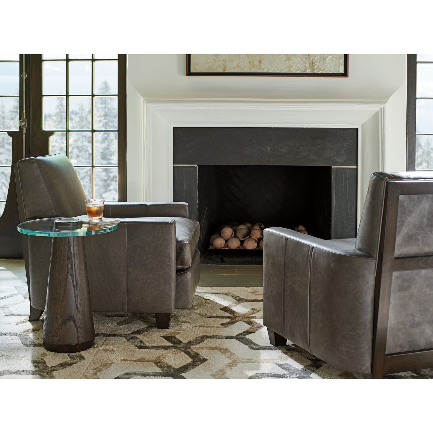 003 SI-1770649 | Lifestyle | Apex Accent Table by Lexington in burnished bronze. Made from unique in a modern style.