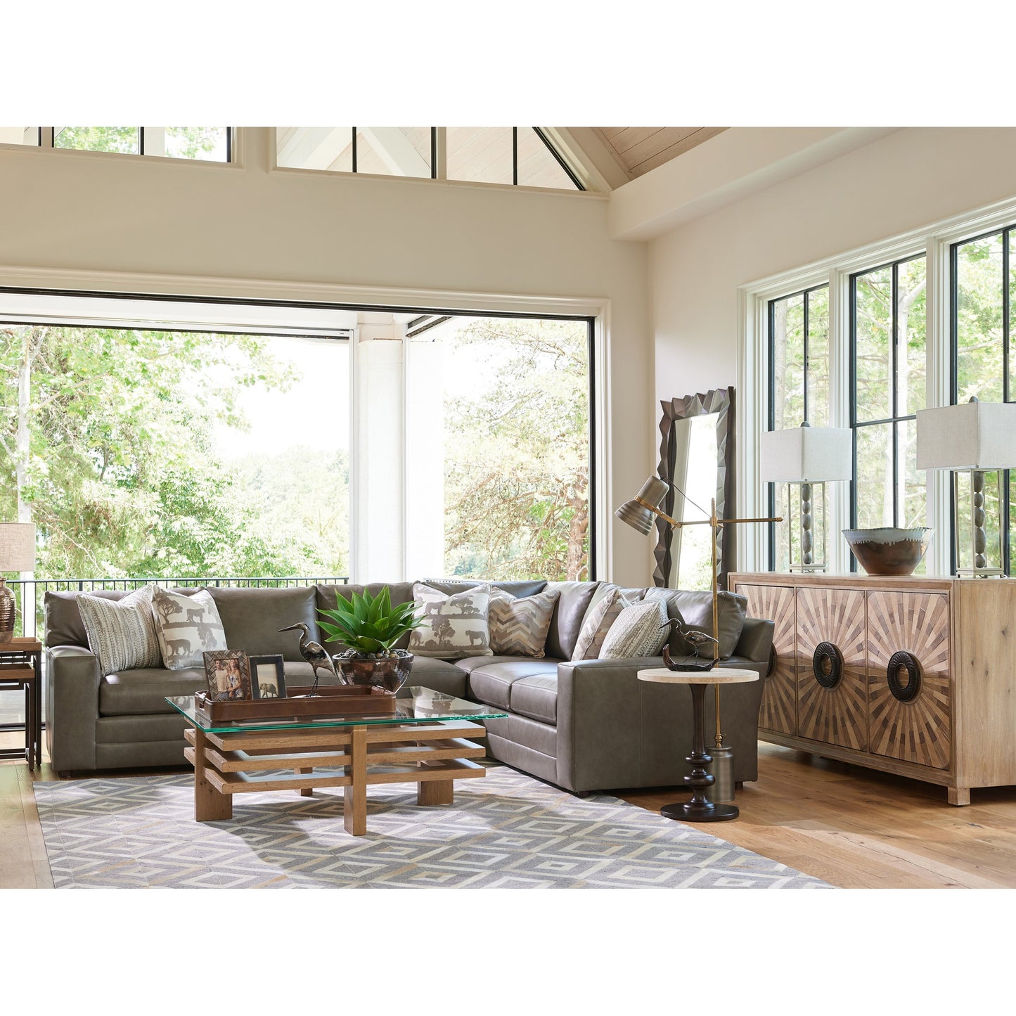 007 SR-836259 | Lifestyle | Marshall Stone Top Round End Table by Tommy Bahama Home. Made from unique in a transitional style.