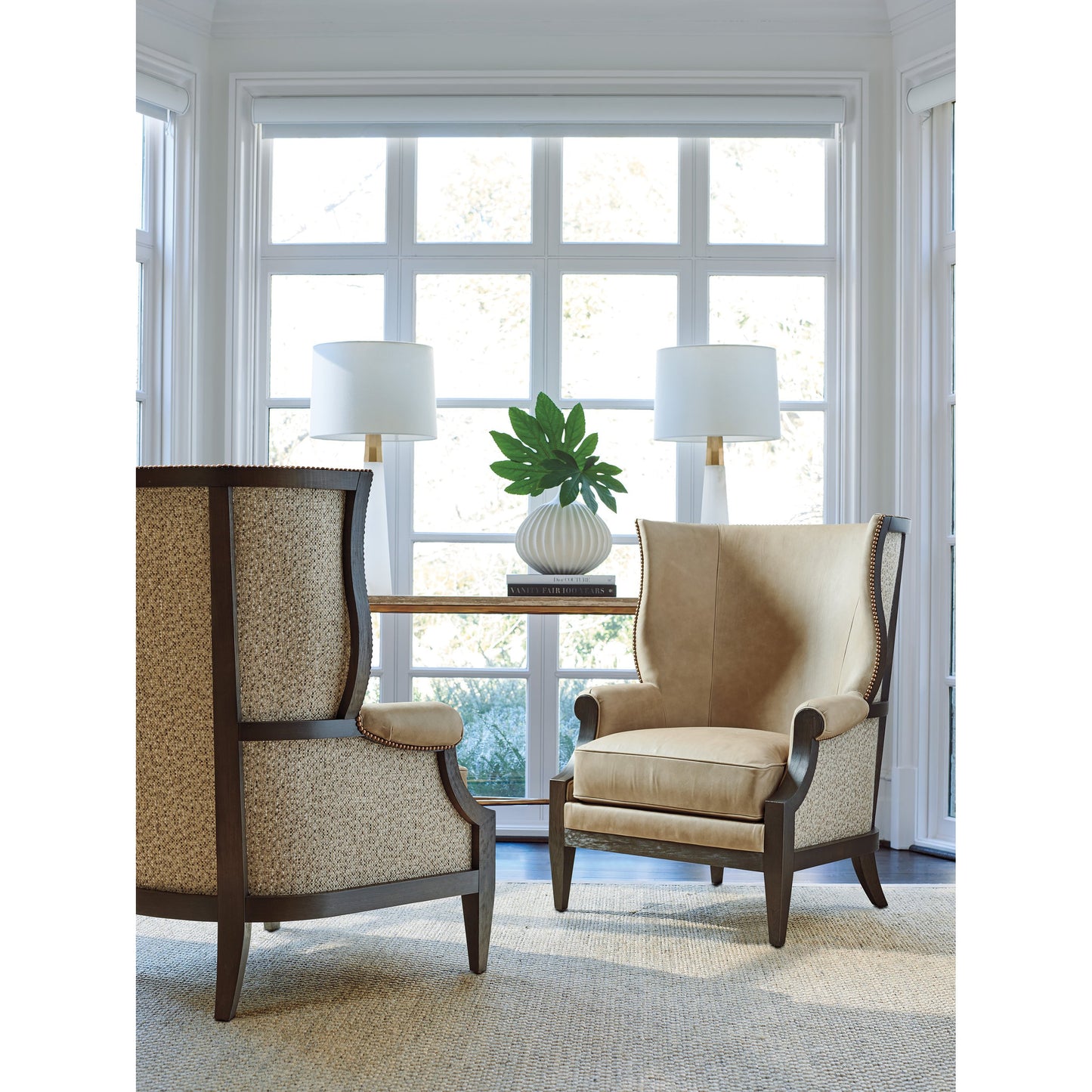 003 SI-1823456 | Lifestyle | Merced Leather Chair by Lexington in arrowleaf. Made from unique in a transitional style.
