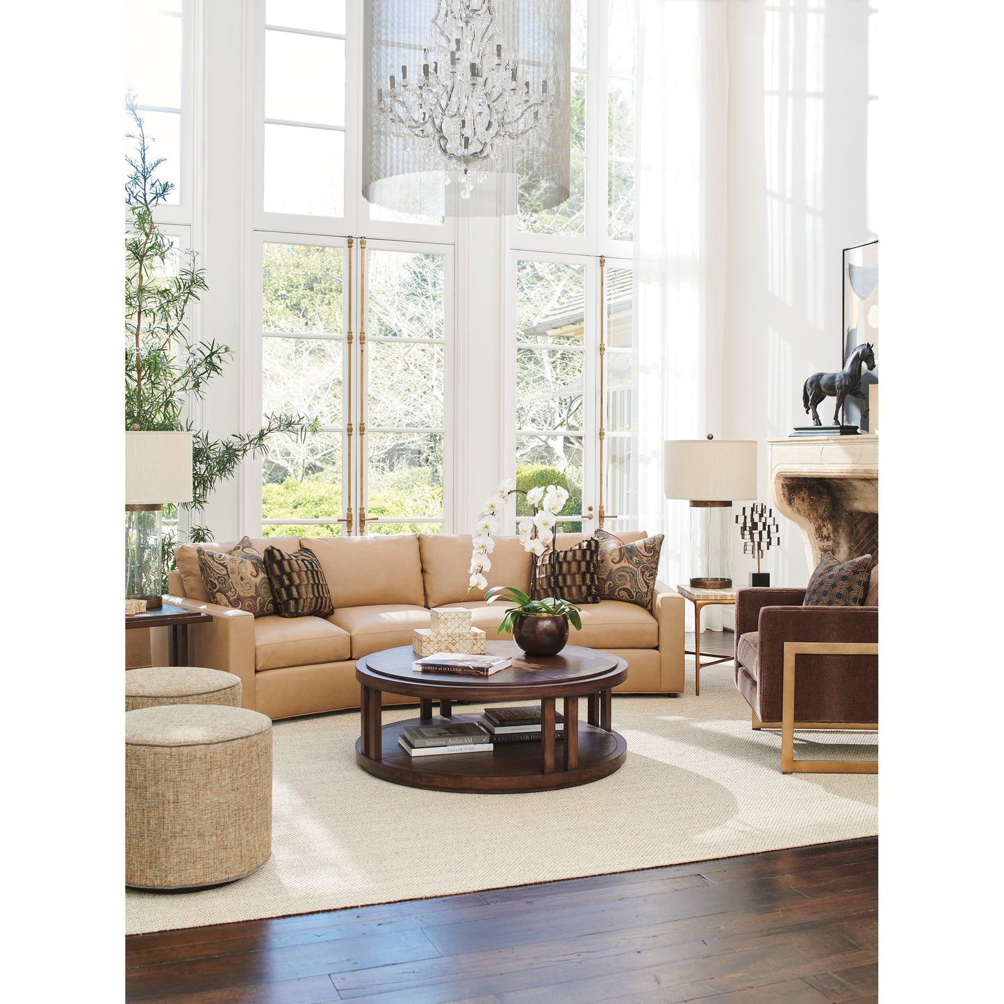 007 SI-1823468 | Lifestyle | Stinson Cocktail Table by Lexington in walnut. Made from unique in a traditional style.