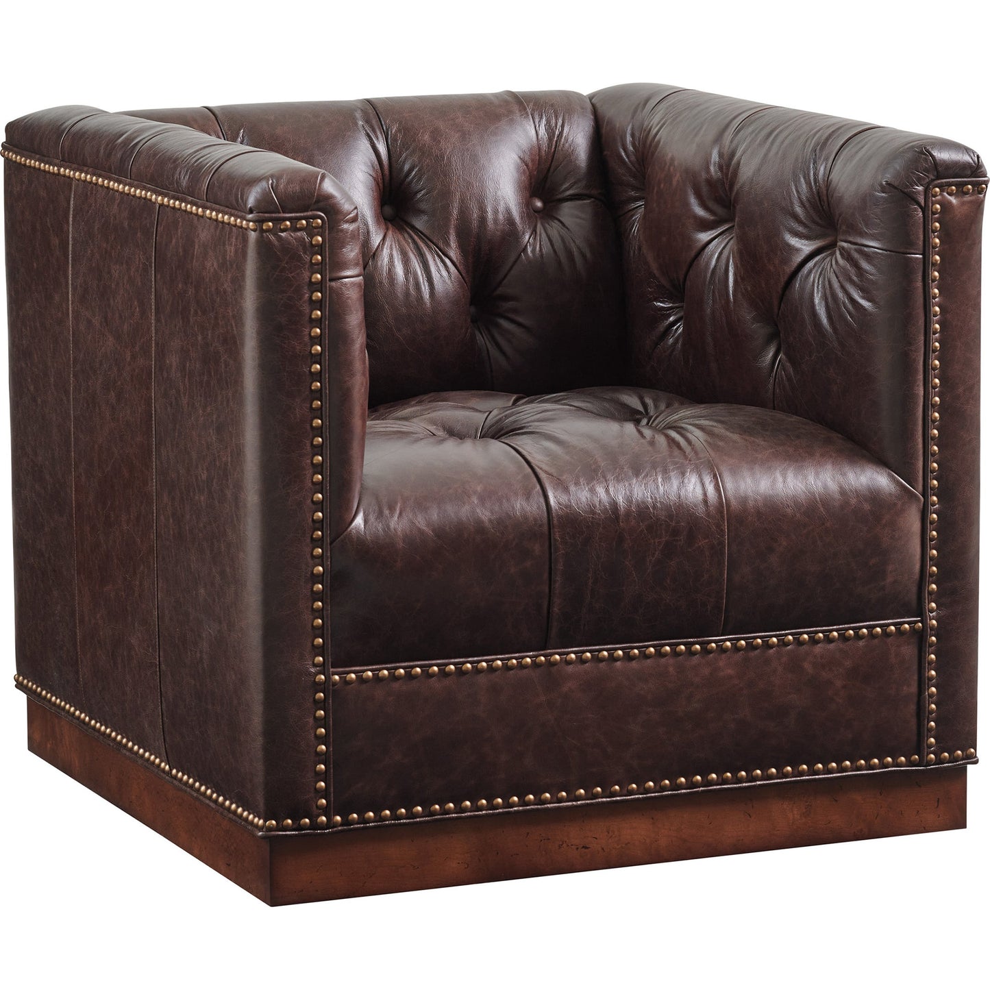 001 SI-1823438 | Additional Silo | Fremont Leather Swivel Chair by Lexington in umbria. Made from unique in a traditional style.
