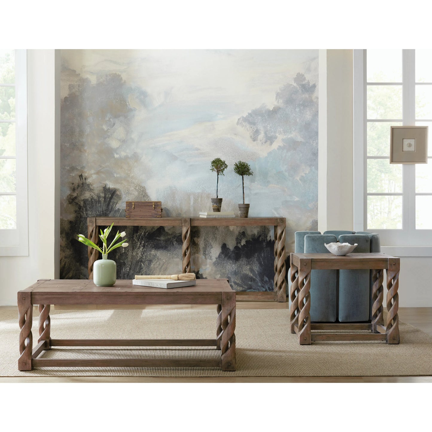 003 SI-2185835 | Lifestyle | Commerce & Market Jack O'bein End Table by Hooker Furniture in medium wood and medium wood finish. Made from pine veneers in a modern style.