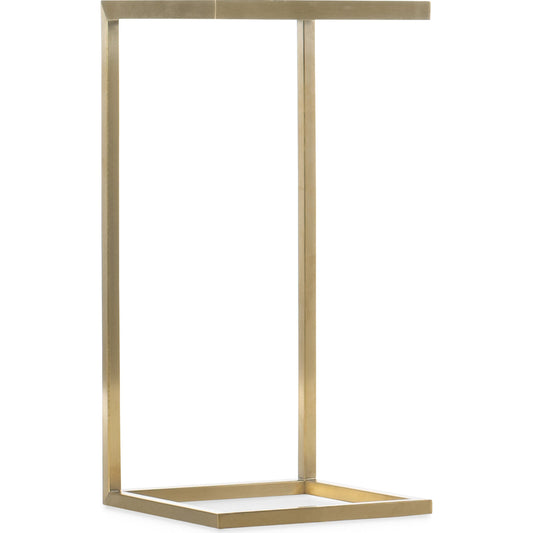 Holmes Accent Table by Hooker Furniture in gold. Made from stainless steel with glass in a transitional style.