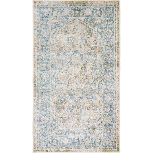 Lillian Rug - 33196 by Livabliss in dark green, light brown, dark blue, olive. Made from polyester in a unique style.