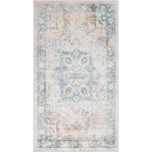 Lillian Rug - 16236 by Livabliss in dark green, light brown, dark blue, dark brown, brown. Made from polyester in a unique style.