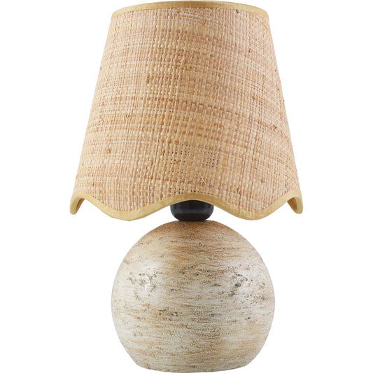 Lomba Accent Table Lamp 556548 by Livabliss in painted. Made from resin, linen, plastic in a rustic style.
