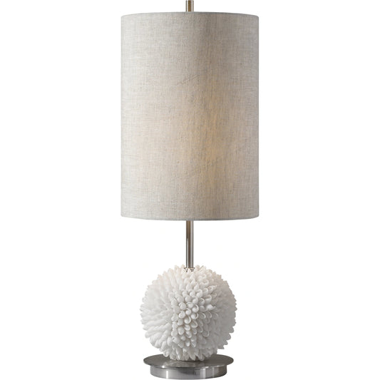 Cascara Sea Shells Lamp by Uttermost. Made from steel resin fabric in a modern style.