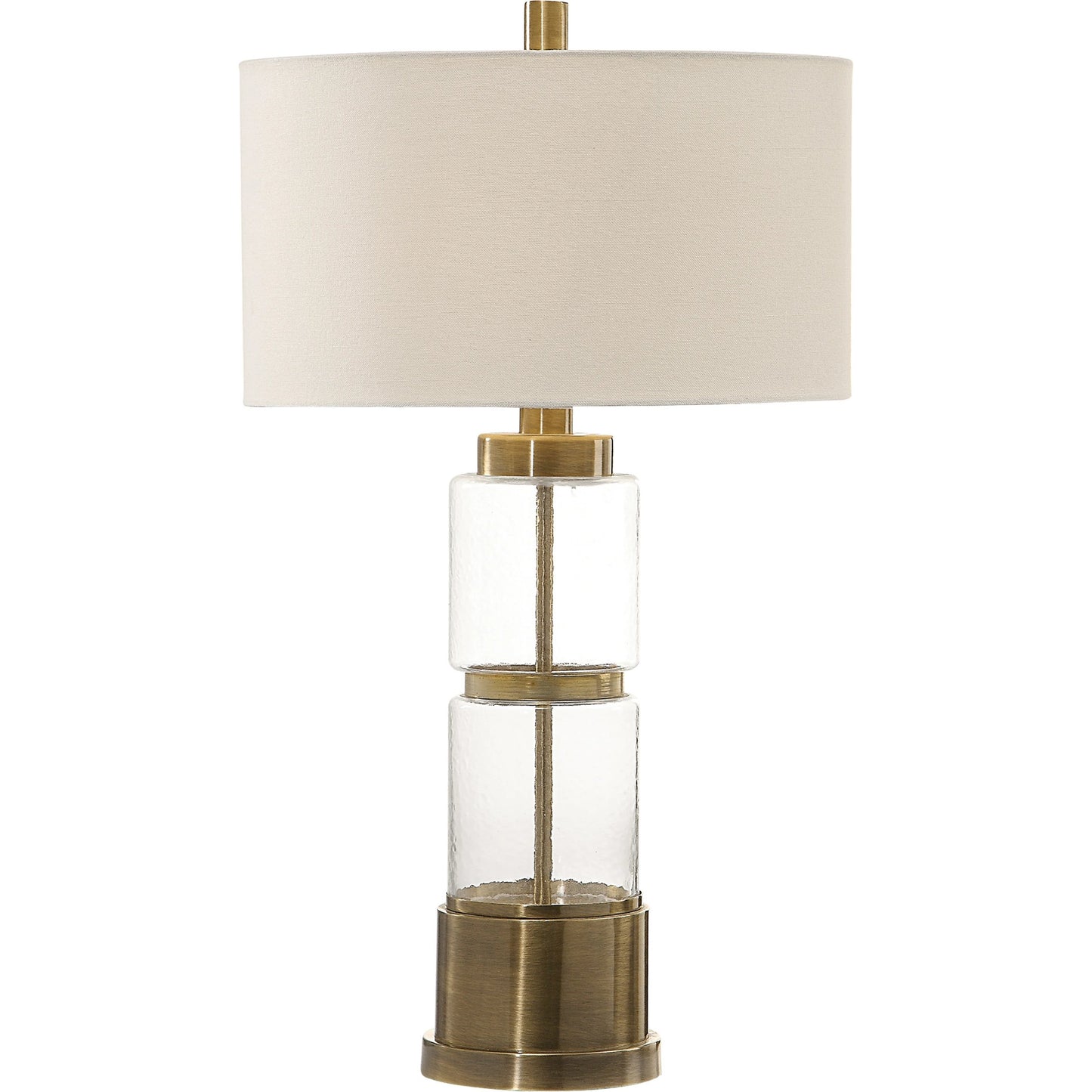001 S-329077 | Primary Silo | Vaiga Glass Column Lamp by Uttermost. Made from steel, glass, fabric in a modern style.