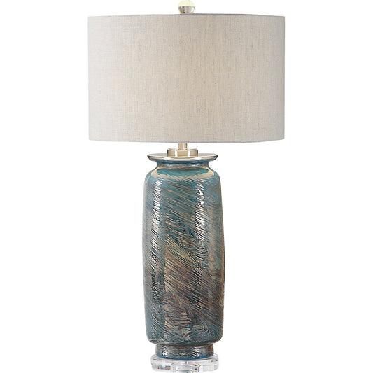Olesya Table Lamp by Uttermost in multi. Made from glass, crystal, iron in a modern style.