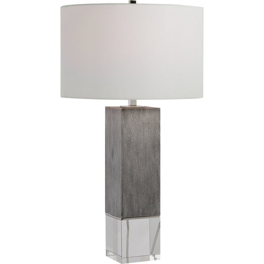 Cordata Table Lamp by Uttermost. Made from mdf, crystal, iron, fabric in a modern style.