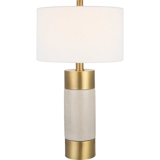 Adelia Table Lamp by Uttermost in ivory, brass. Made from iron, ceramic, fabric in a modern style.