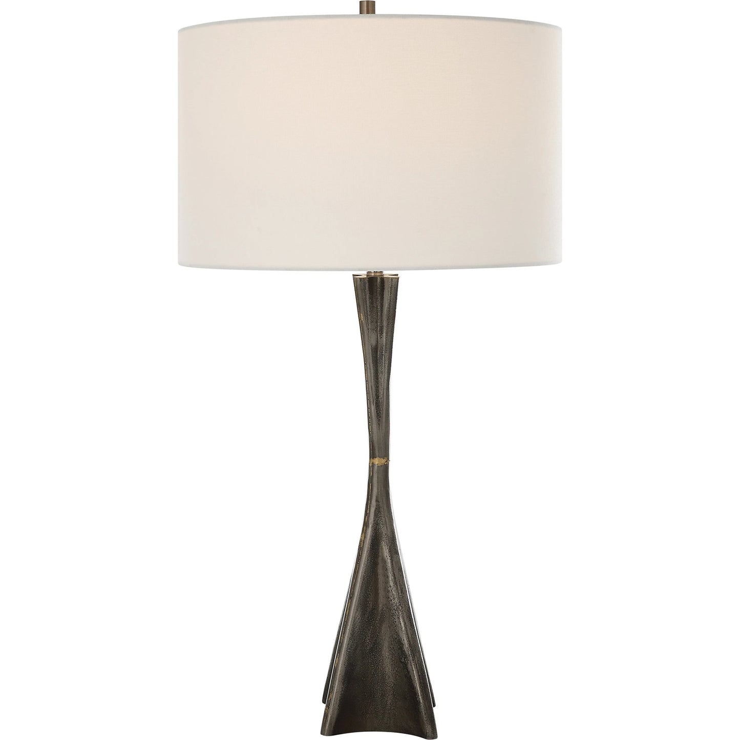 001 SI-2108114 | Primary Silo | Keiron Table Lamp by Uttermost in brass. Made from steel, cast iron, fabric in a modern style.