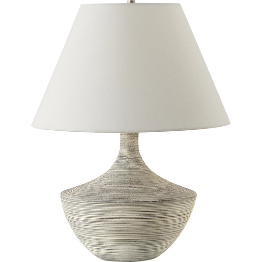 Carafe Ceramic Table Lamp by Uttermost in nickel. Made from steel, ceramic, fabric in a modern style.
