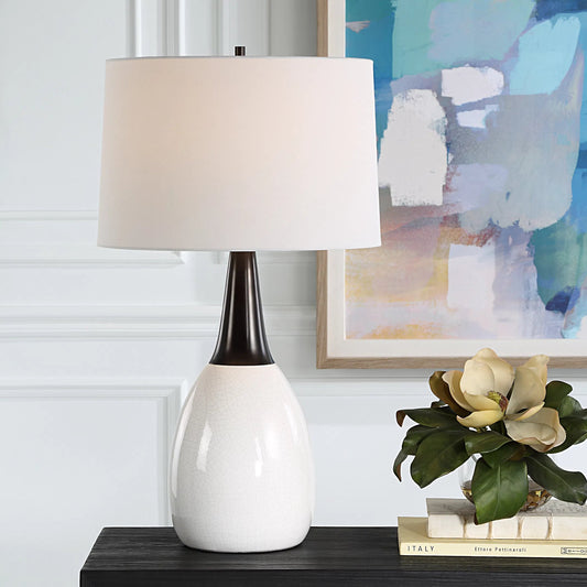 Fralin Table Lamp by Uttermost in iron. Made from ceramic, iron, fabric in a modern style.