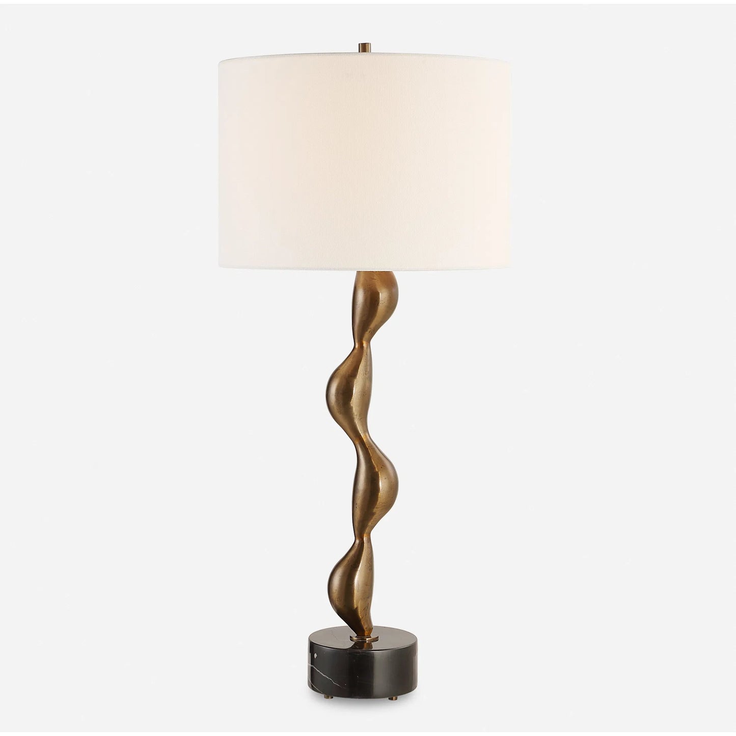 002 SI-2295260 | Additional Silo | Remolino Table Lamp by Uttermost in bronze. Made from marble, iron, fabric in a unique style.