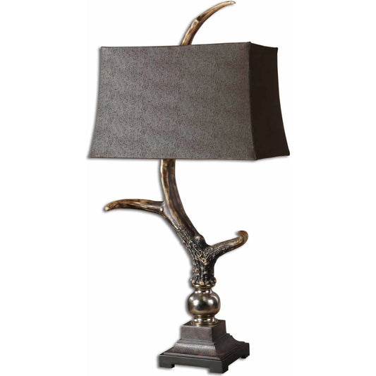 Stag Horn Table Lamp II by Uttermost. Made from resin in a modern style.