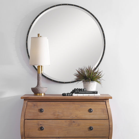 Volongo Stone Ivory Buffet Lamp by Uttermost. Made from resin, steel, cotton in a modern style.