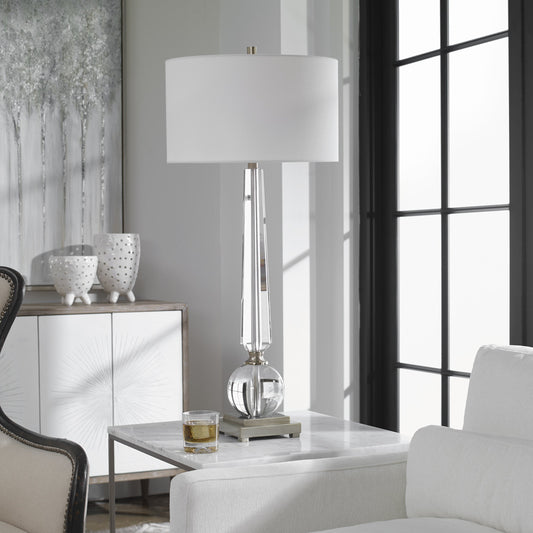 Crista Crystal Lamp by Uttermost. Made from steel, crystal in a modern style.