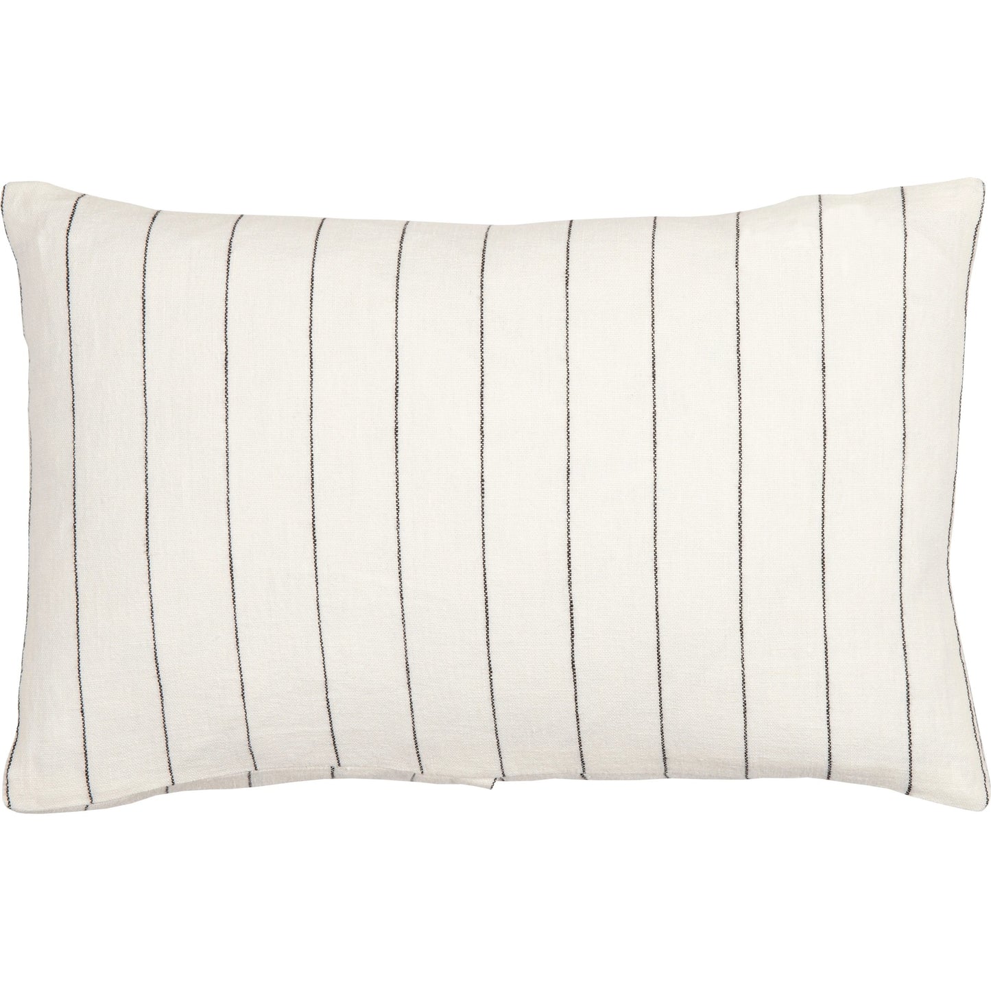 003 SI-1885225,SI-1885226 | Additional Silo | Linen Stripe Buttoned Pillow - 32436 by Surya in white, black. Made from 100% linen in a cottage & farmhouse style.