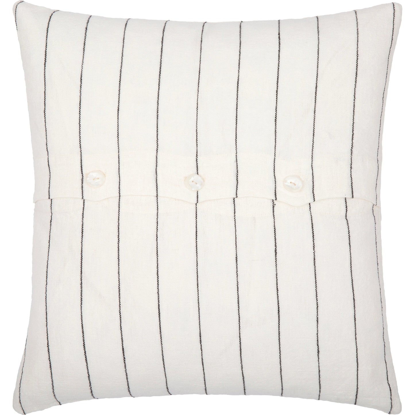 002 SI-1885225,SI-1885226 | Additional Silo | Linen Stripe Buttoned Pillow - 32436 by Surya in white, black. Made from 100% linen in a cottage & farmhouse style.