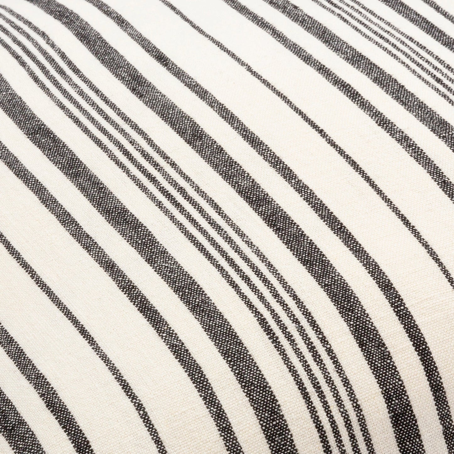 005 SI-1885231,SI-1885232,SI-1885233,SI-1885234,SI-1885235,SI-1885236 | Additional Silo | Linen Stripe Buttoned Pillow - 28950 by Surya in cream, black. Made from 100% linen in a unique style.