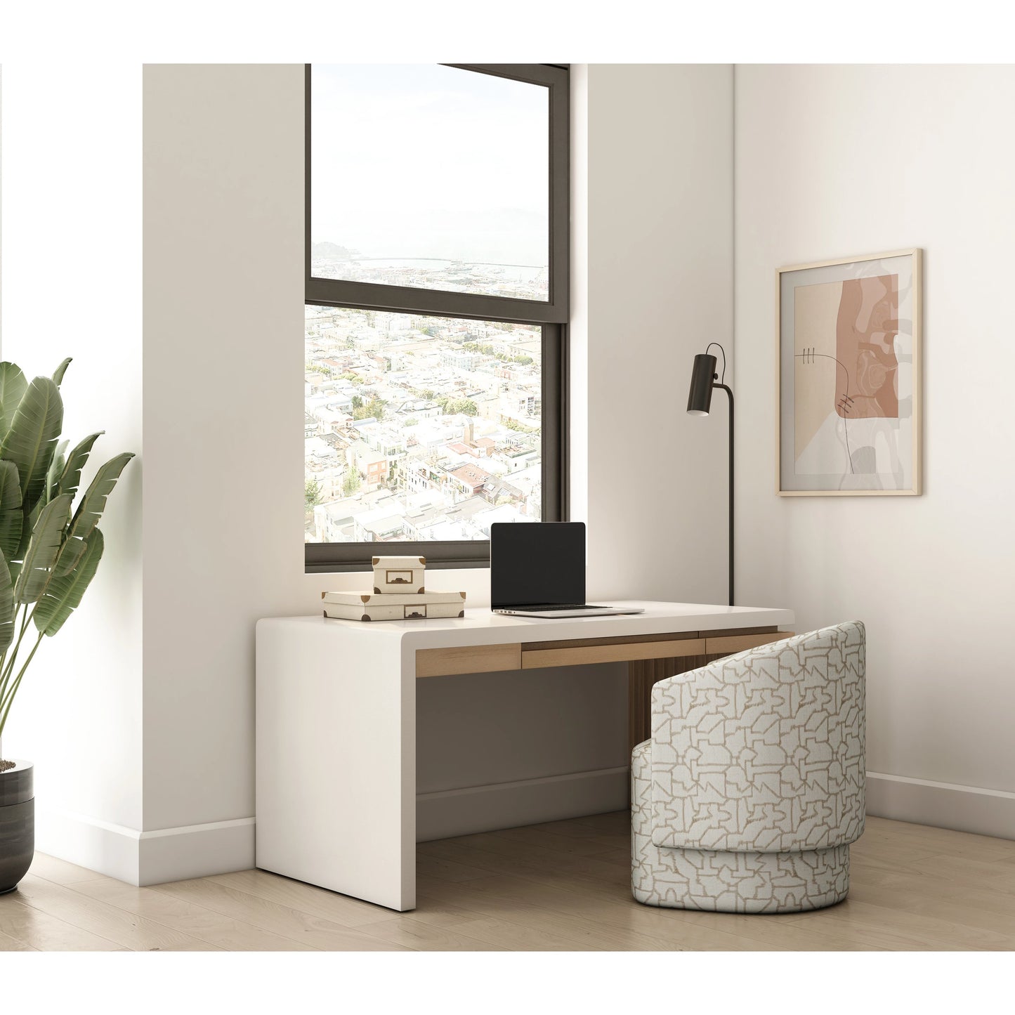 006 SI-2065161 | Lifestyle | Portico Barrel Chair by A.R.T. Furniture in sienna. Made from parawood solids, foam, fabric in a modern style.