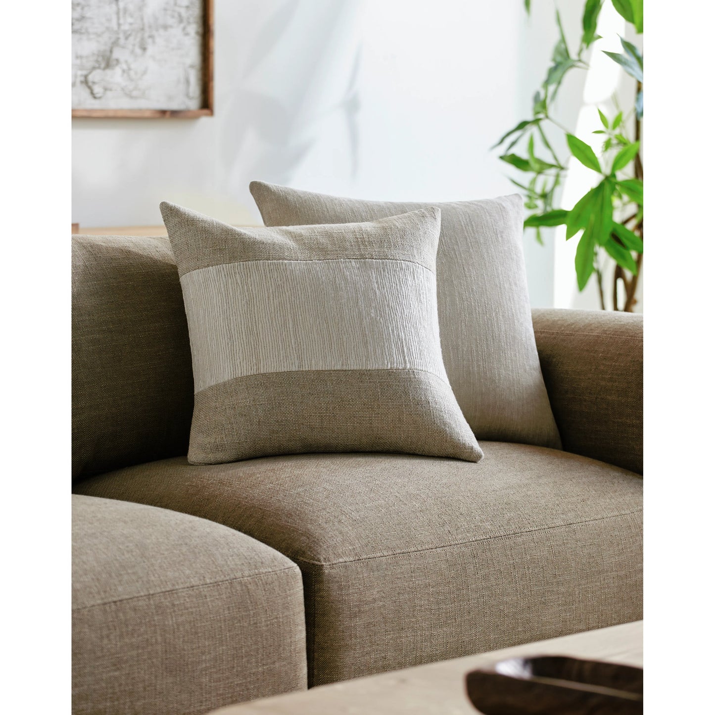 002 SI-2163947,SI-2163948,SI-2163949,SI-2163950,SI-2163951,SI-2163952 | Lifestyle | Loomed Luxe Accent Pillow - 516734 by Surya in off-white, light silver, ash, metallic - silver, slate. Made from linen, viscose in a modern style.