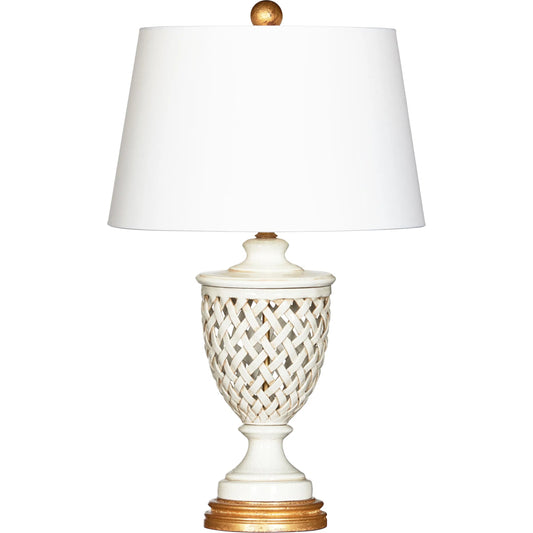 Blanc Calabria Lamp by Bradburn Home. Made from ceramic in a modern style.