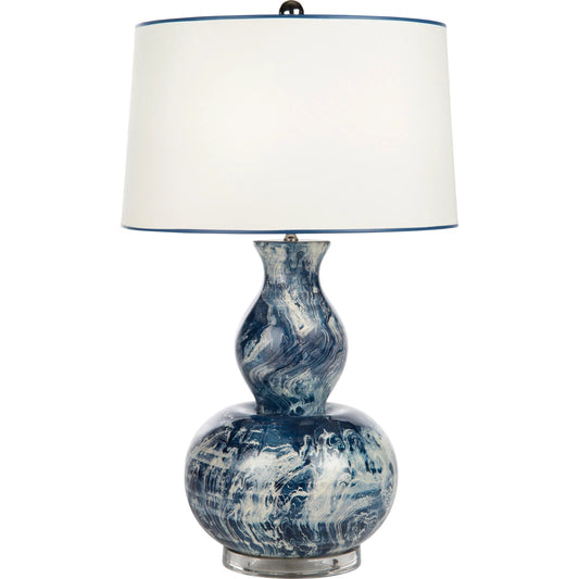 Blue Monterey Lamp by Bradburn Home. Made from ceramic in a eclectic & global style.