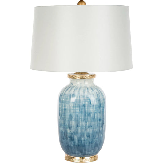 Veranda Blue Lamp by Bradburn Home. Made from ceramic in a modern style.
