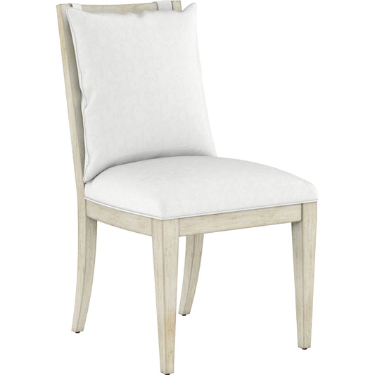 Cotiere Side Chair (Set of 2) by A.R.T. Furniture in linen. Made from parawood solids, foam, lose fibers, fabric in a modern style.