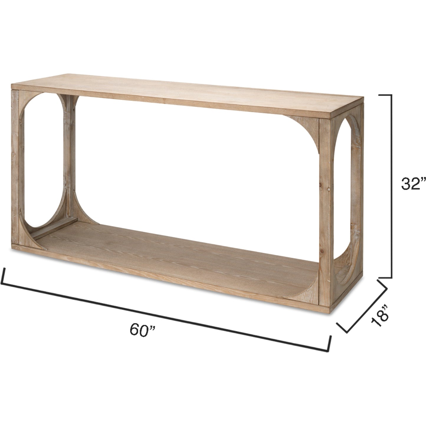002 SI-1782484 | Additional Silo | Everett Openwork Console Table by Lifestyle by JY in grey washed. Made from mdf in a modern style.