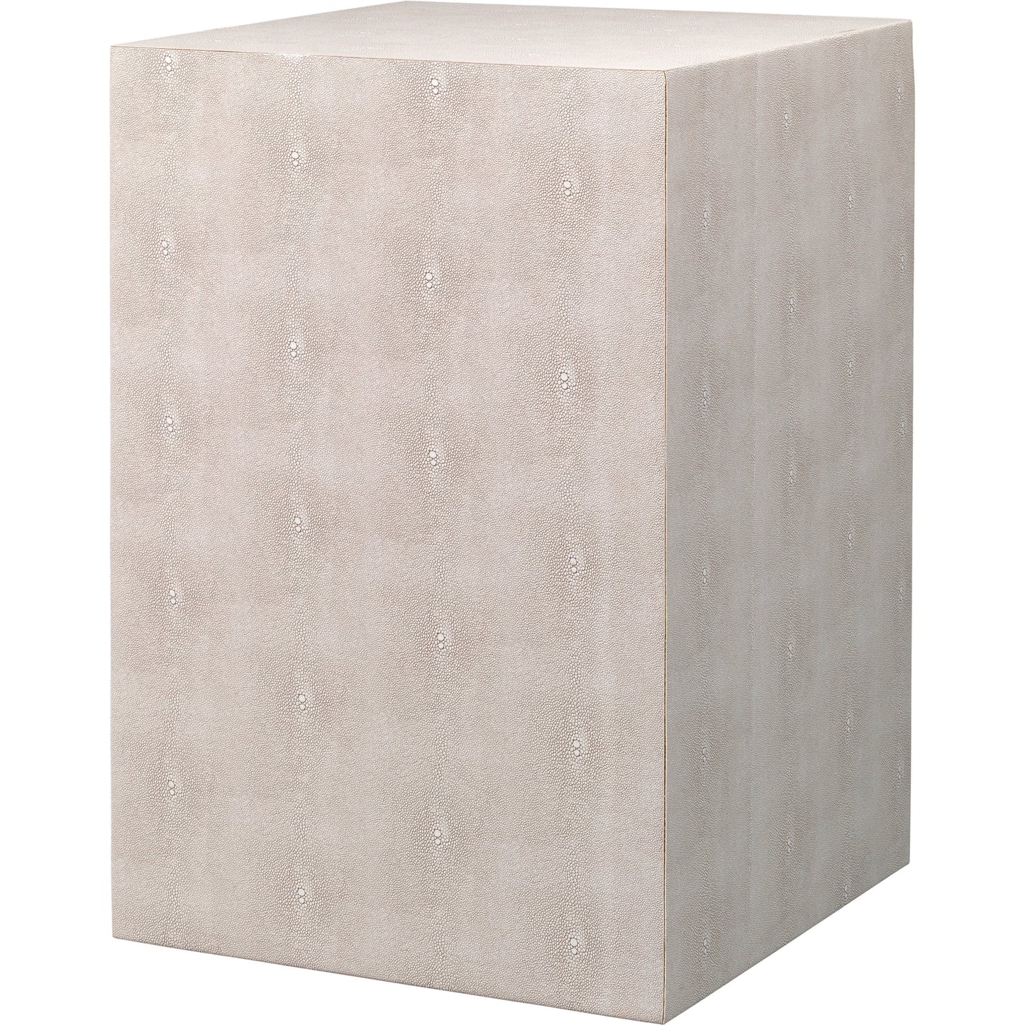 001 SR-912986 | Additional Silo | Structure Side Table by Lifestyle by JY in ivory faux shagreen. Made from faux shagreen in a modern style.